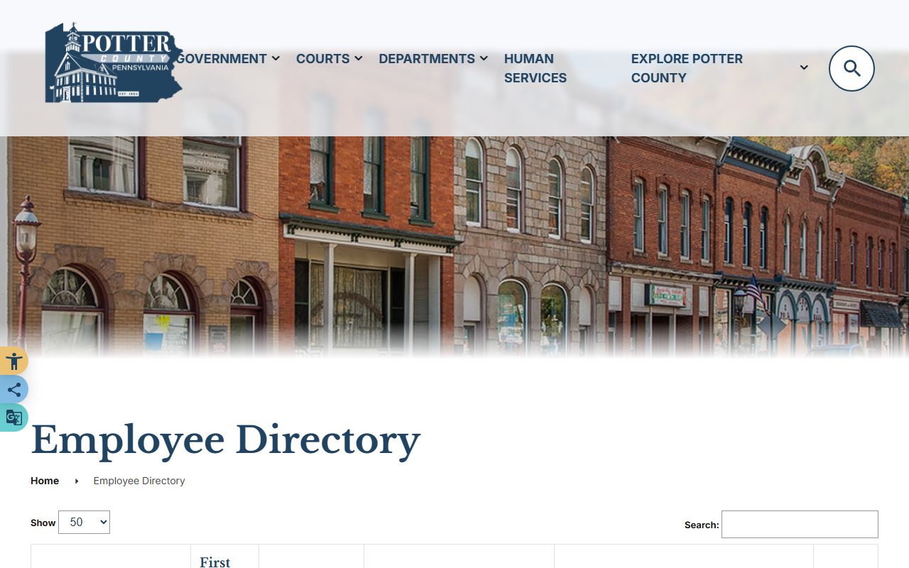 Potter County clerk records employee directory