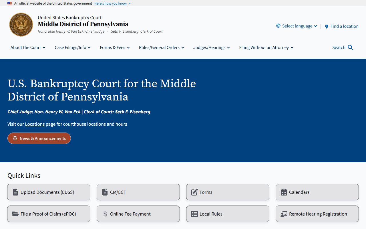 Potter County probate records bankruptcy court distinction